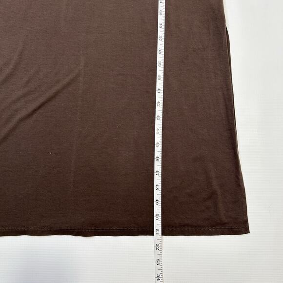 J Jill Vacation Dress XS Brown Midi Maxi Slits Dolman Pullover Casual Everyday - Picture 7 of 8